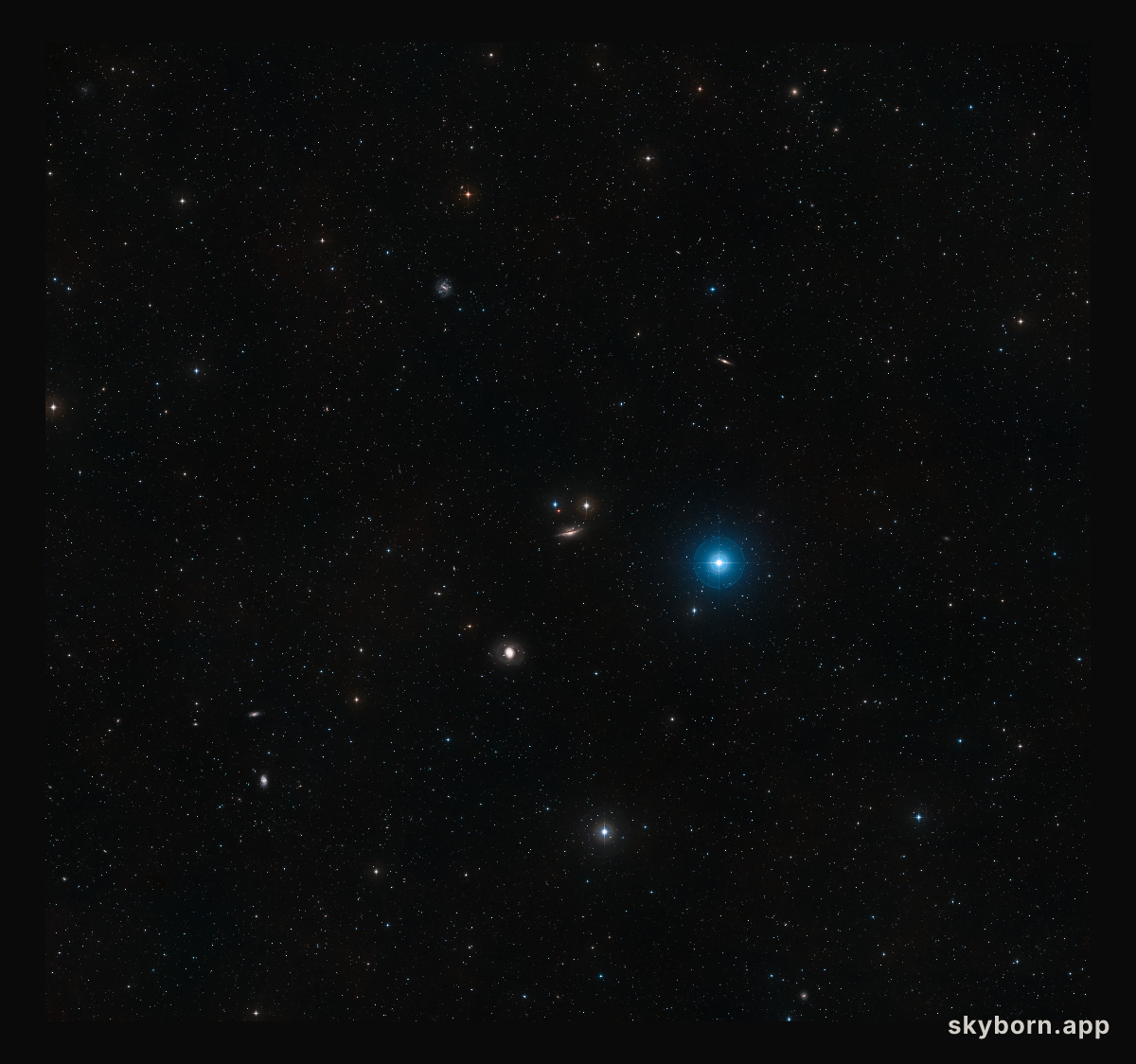 The surroundings of the edge-on galaxy NGC 1055