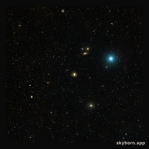 Wide-field image of the sky around Messier 77