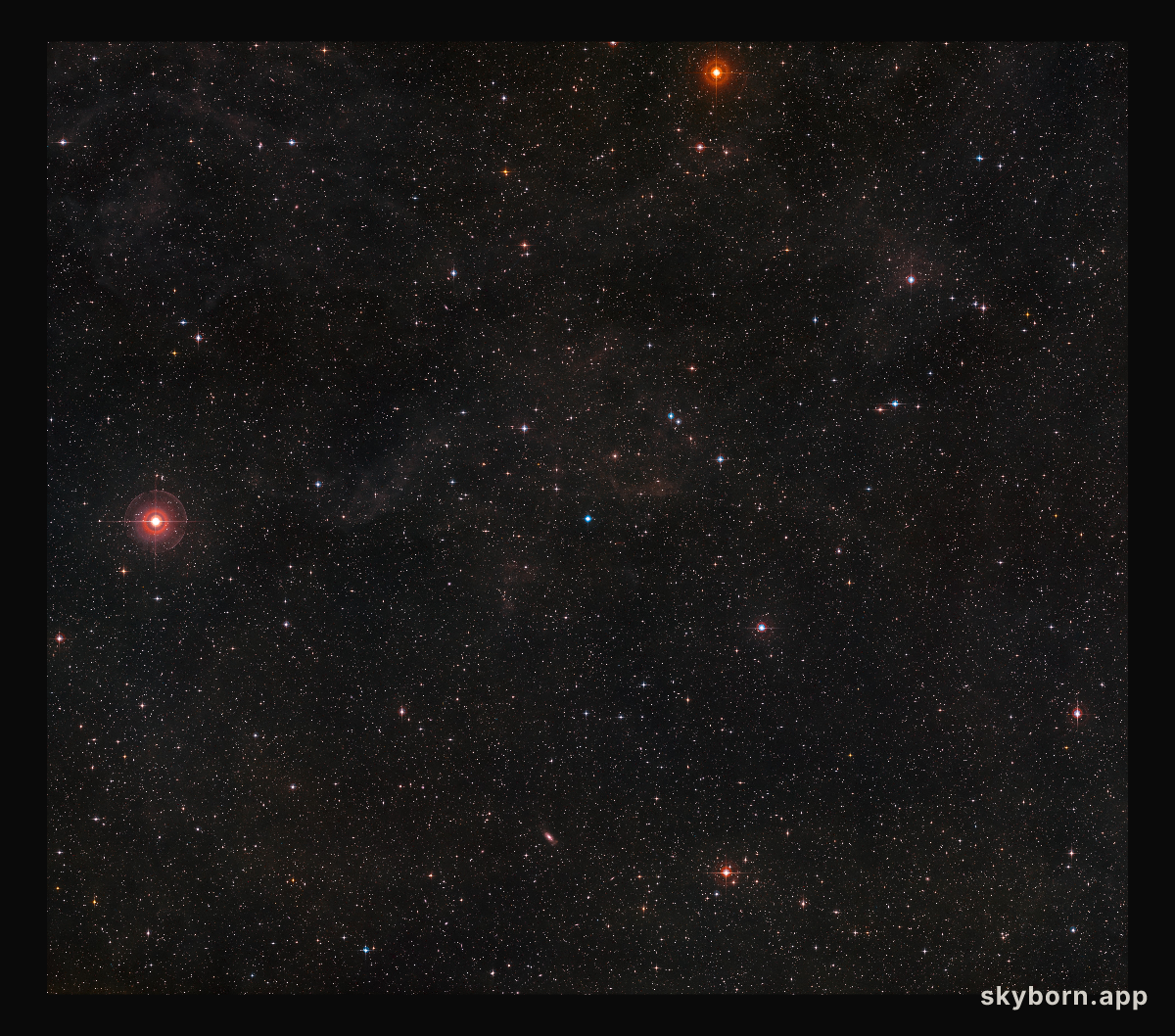The sky around the Saturn Nebula