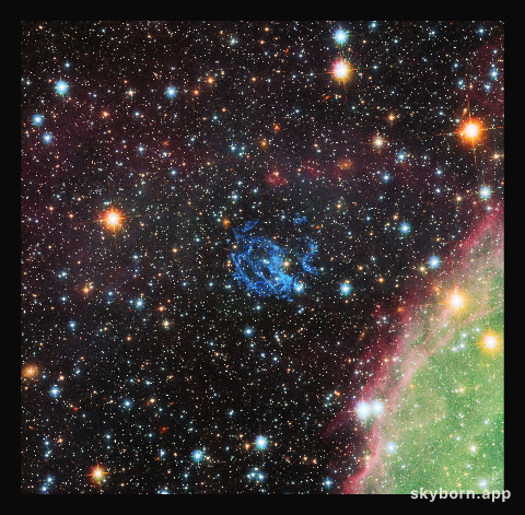 Hubble view of the surroundings of a hidden neutron star in the Small Magellanic Cloud
