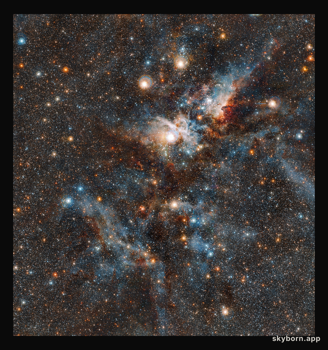 The Carina Nebula in infrared light