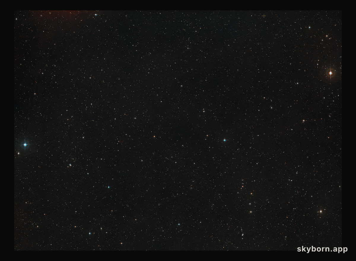 Digitized Sky Survey image around the Hubble ultra Deep Field