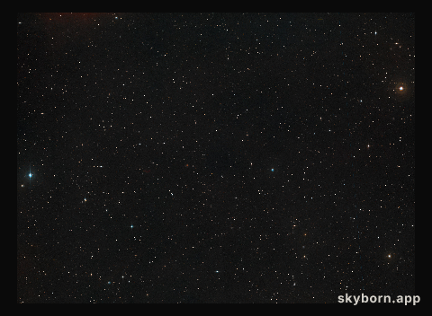 Digitized Sky Survey image around the Hubble ultra Deep Field