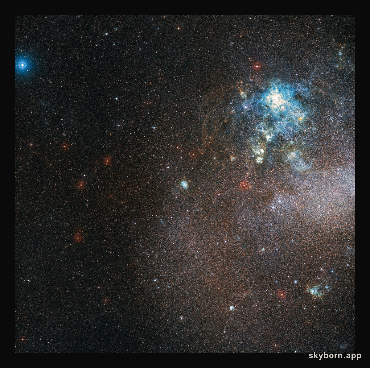 Digitized Sky Survey image around the HII region LHA 120-N 180B