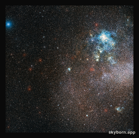 Digitized Sky Survey image around the HII region LHA 120-N 180B
