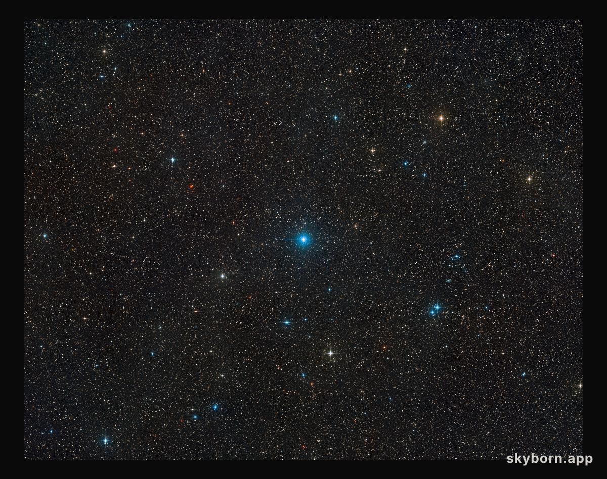 Wide-field view of the region of the sky where HR 6819 is located