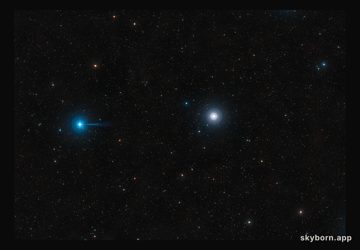 Wide-field view of the region of the sky where the Kinman Dwarf galaxy is located