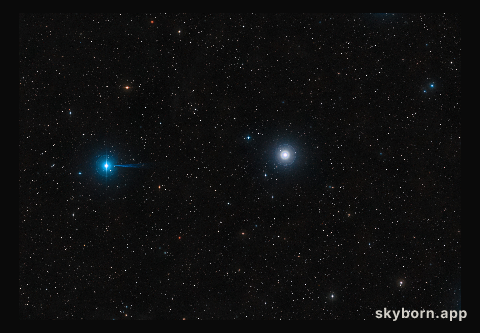 Wide-field view of the region of the sky where the Kinman Dwarf galaxy is located