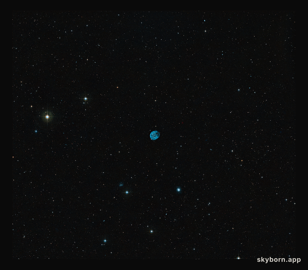 The sky around the Skull Nebula