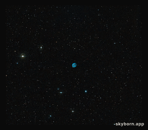 The sky around the Skull Nebula
