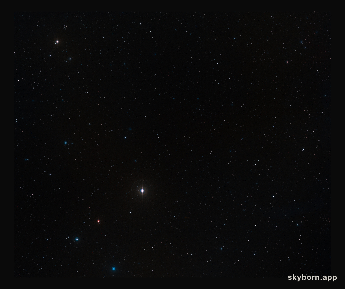 Wide-field view of the sky around the quasar P172+18