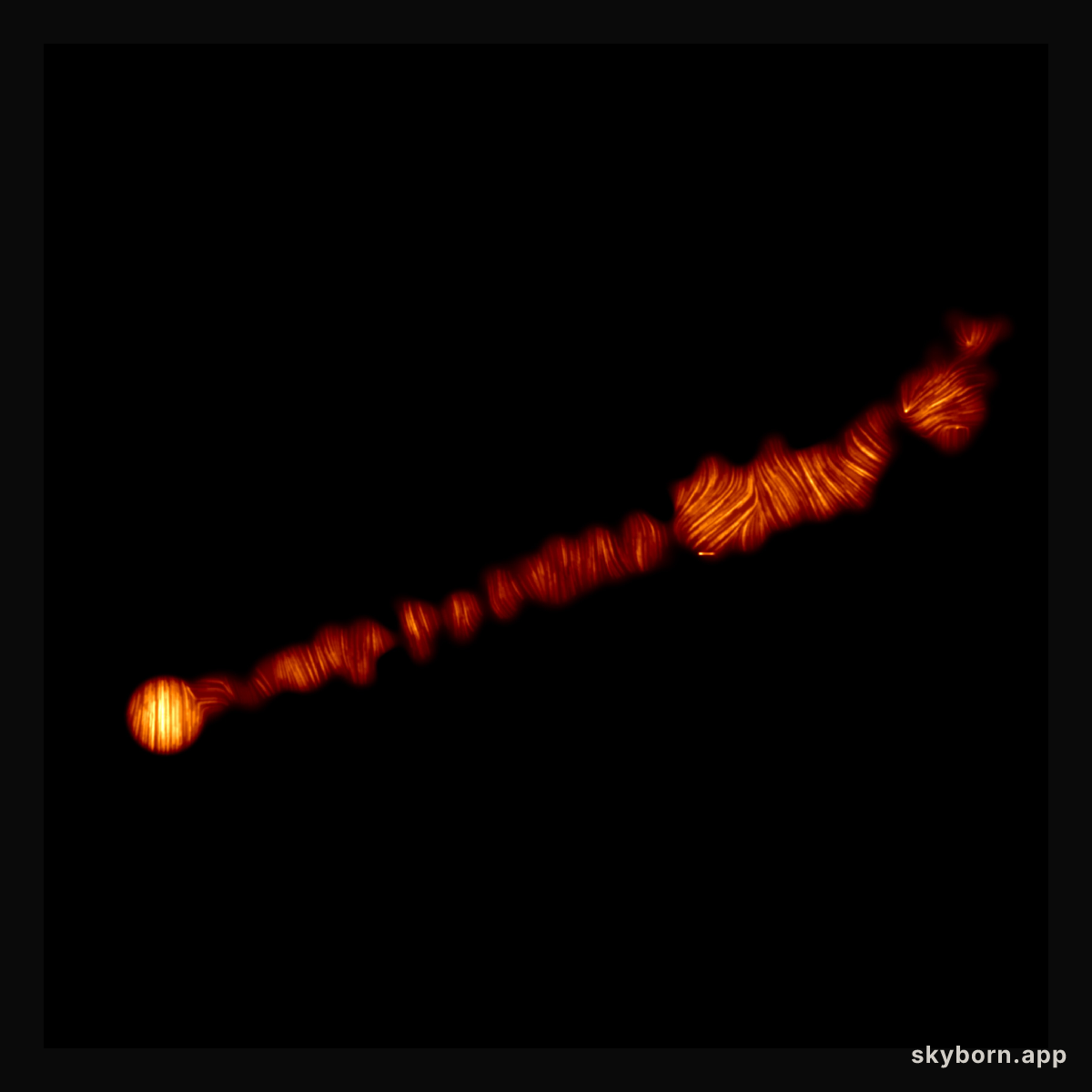 ALMA image of M87 jet in polarised light