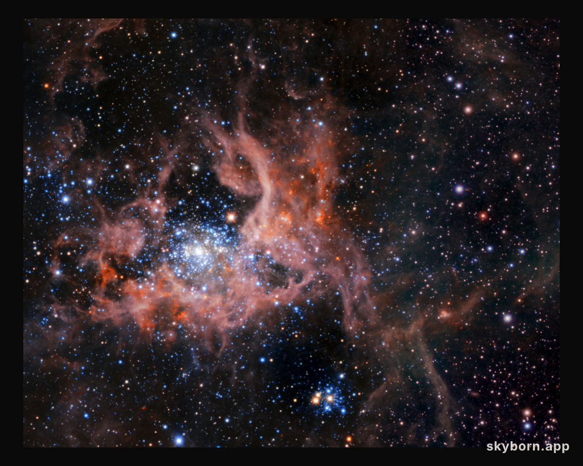 Infrared image of 30 Doradus