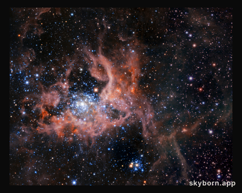 Infrared image of 30 Doradus
