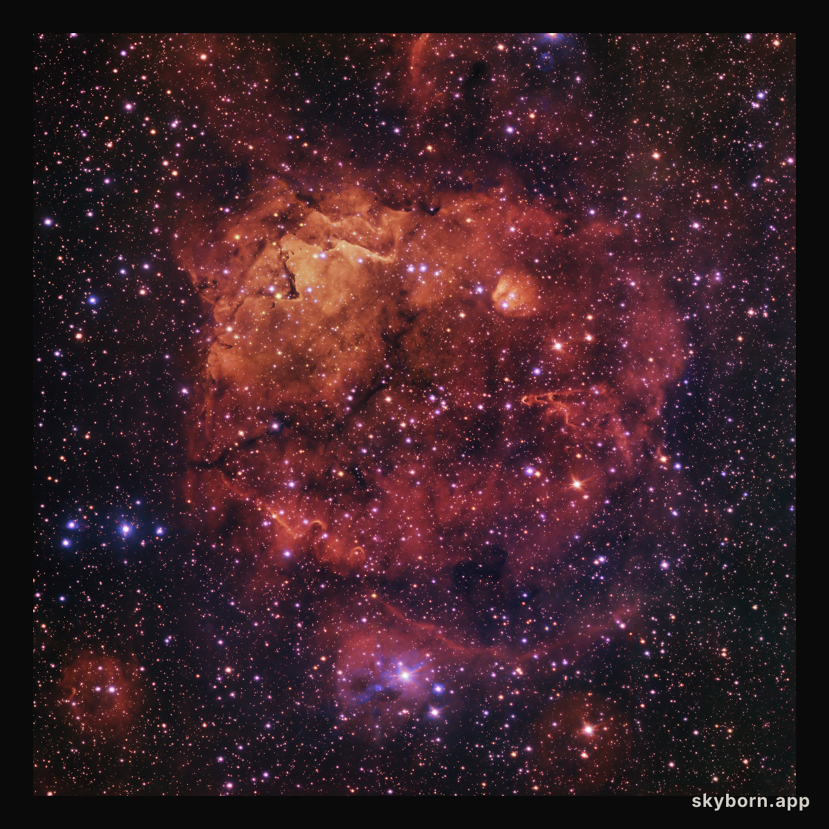 The Sh2-284 nebula, imaged by the VLT Survey Telescope