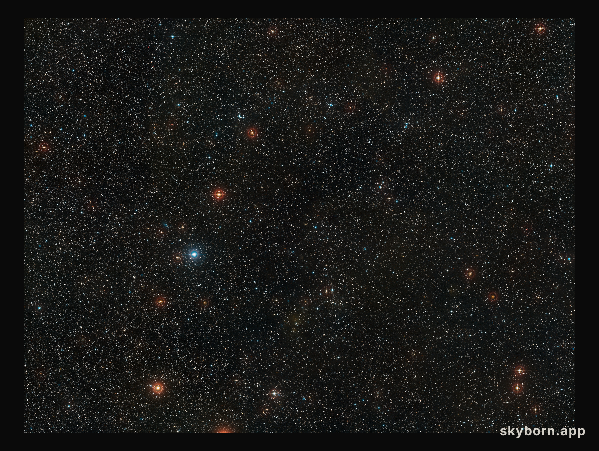 The sky around the star V960 Mon