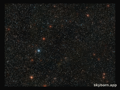 The sky around the star V960 Mon