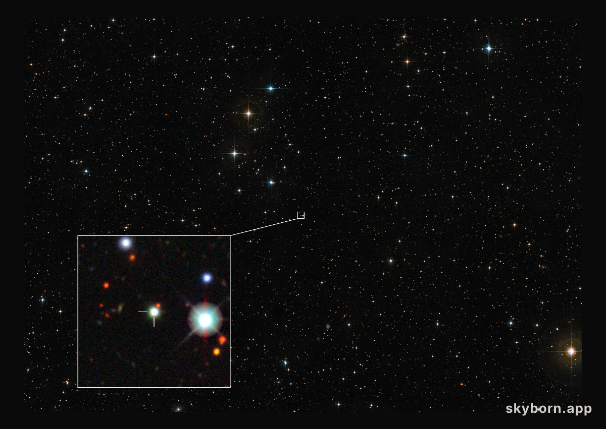 Wide-field of the region around the quasar J0529-4351