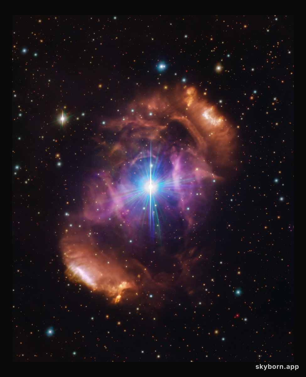 The nebula (NGC 6164/6165) surrounding HD 148937 as seen in visible light