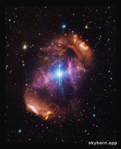 The nebula (NGC 6164/6165) surrounding HD 148937 as seen in visible light