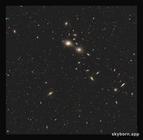 Wide-field view of the region of the sky around a ‘cosmic joust’