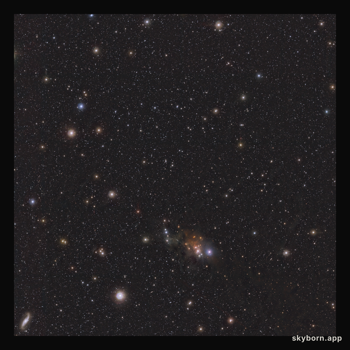 Location in the sky of the rogue planet Cha 1107-7626 (infrared)
