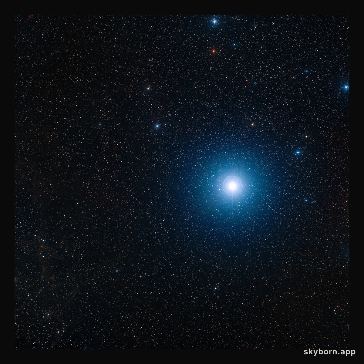 Wide-field view (DSS) of the area of the sky around the star RXJ0528+2838