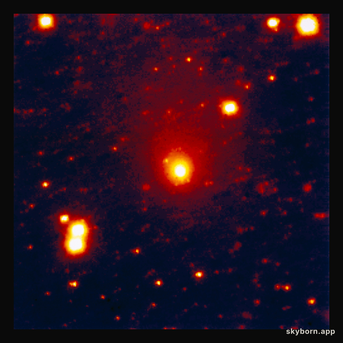 First infrared ESO image of comet Hale-Bopp