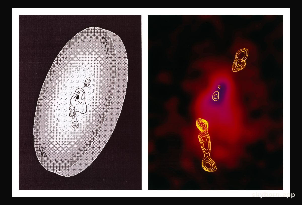 A rotating giant cloud around an infant galaxy