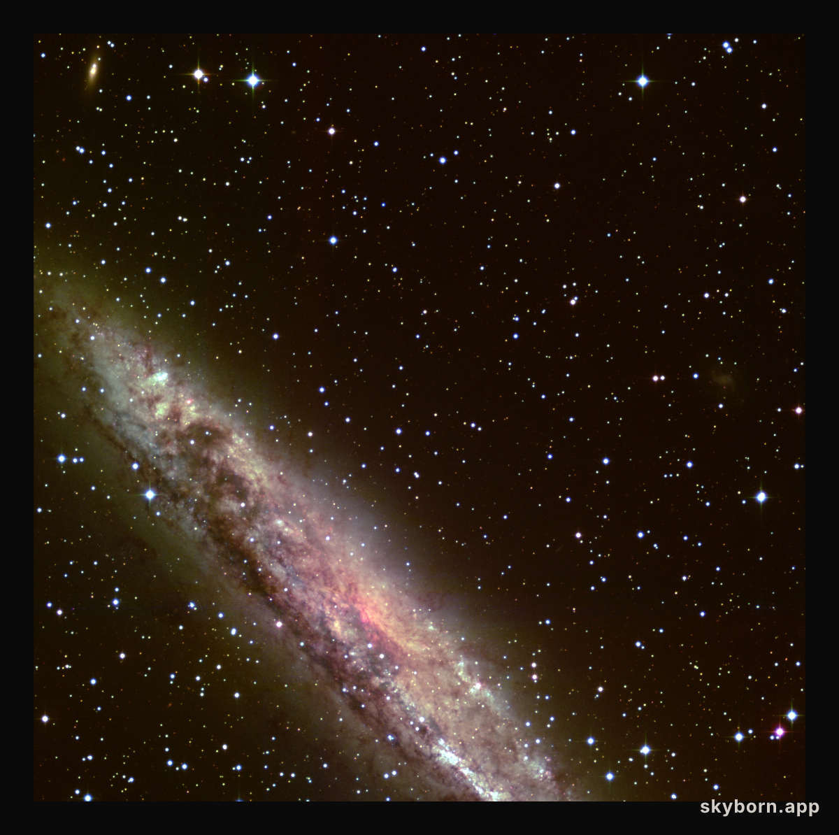 Detail of spiral galaxy NGC 4945