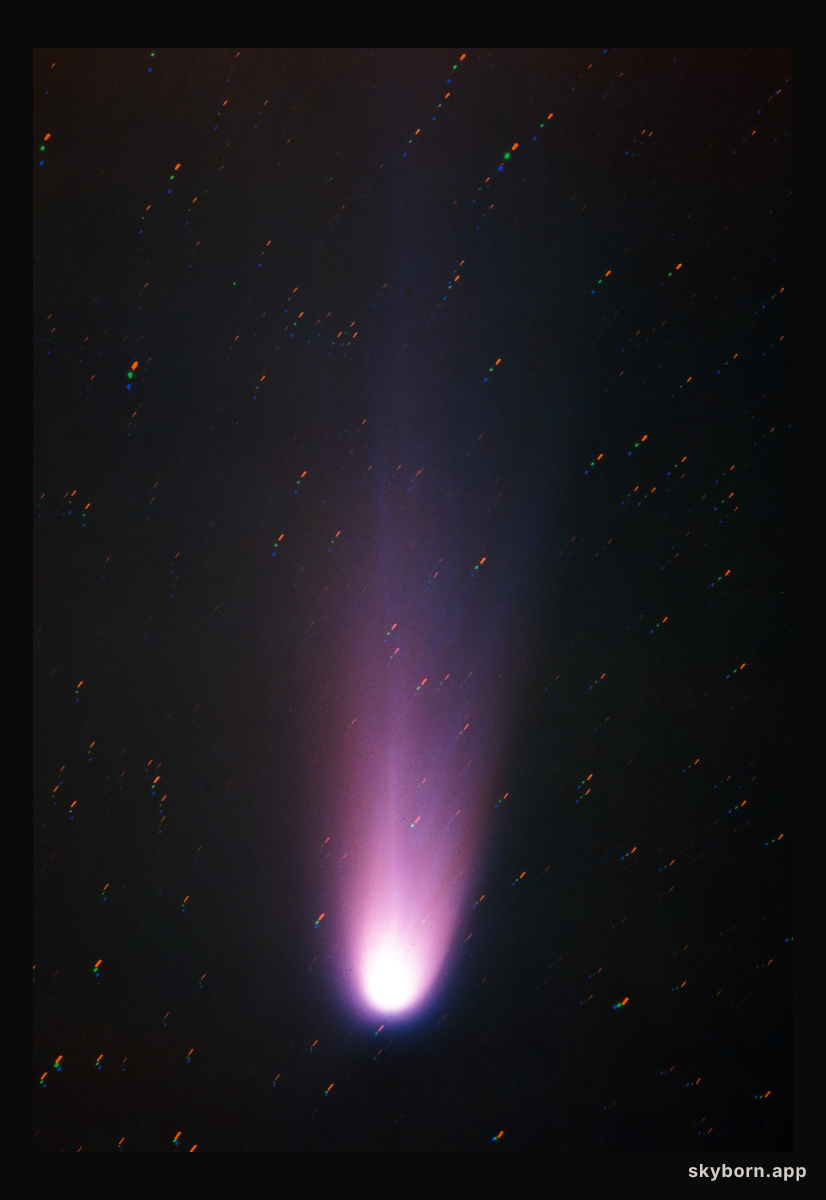 Comet Halley from La Silla in 1986