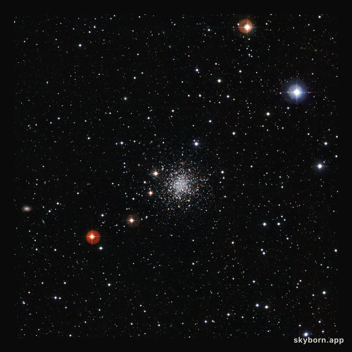 An ancient cluster of stars against a stunning background