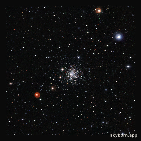 An ancient cluster of stars against a stunning background