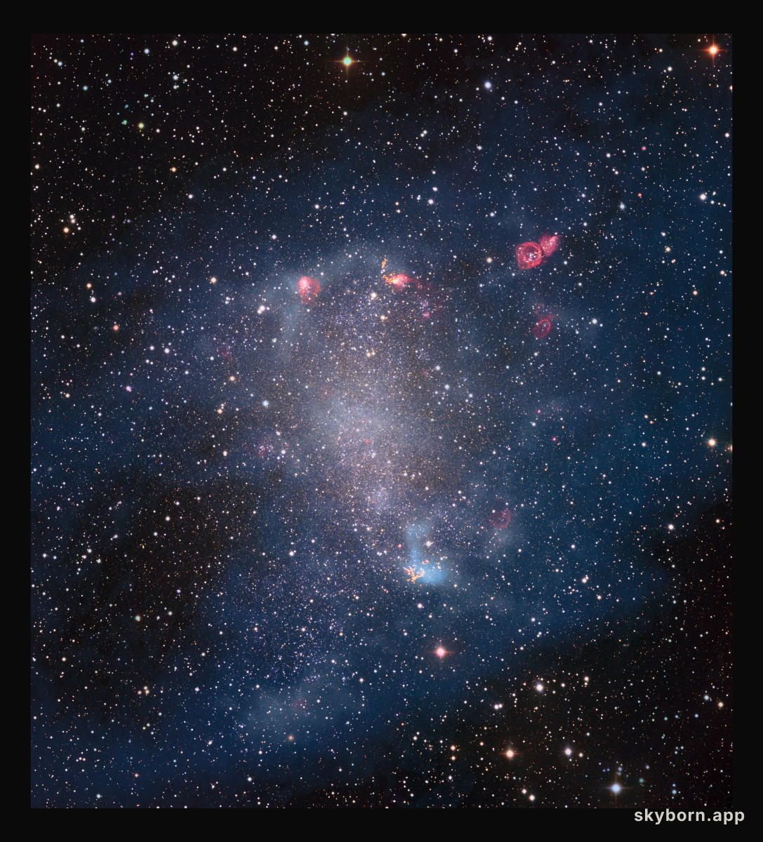Star forming gas clouds in NGC 6822