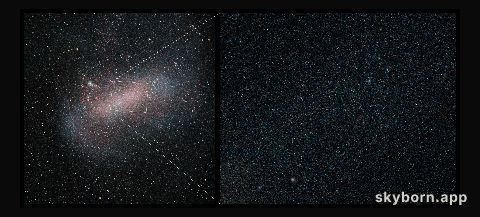 A starry night, in another galaxy