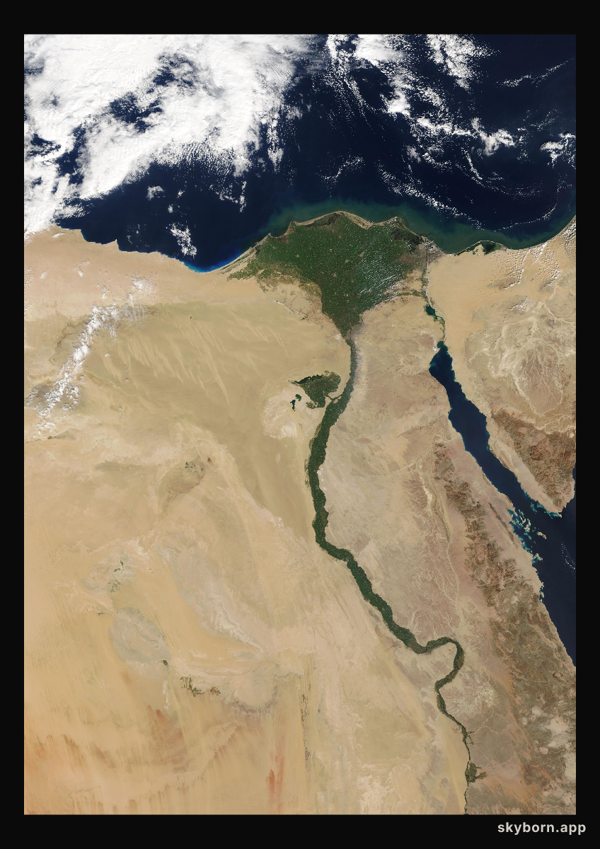 The Earth on 29 February 2000 · Nile Delta and Sinai