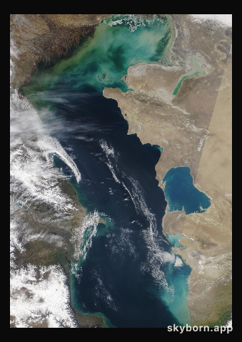 The Earth on 4 March 2000 · Caspian Sea