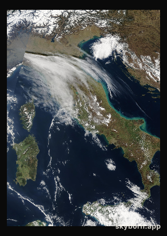 The Earth on 6 March 2000 · Italy and the Adriatic