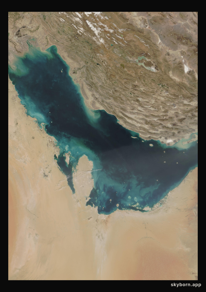 The Earth on 10 March 2000 · Persian Gulf