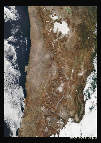 The Earth on 27 March 2000 · Atacama and the Andes