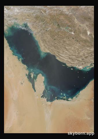 The Earth on 13 April 2000 · Persian Gulf