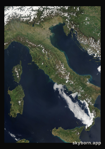 The Earth on 21 April 2000 · Italy and the Adriatic