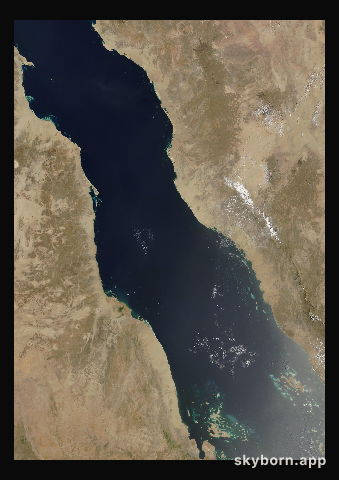 The Earth on 25 April 2000 · Red Sea