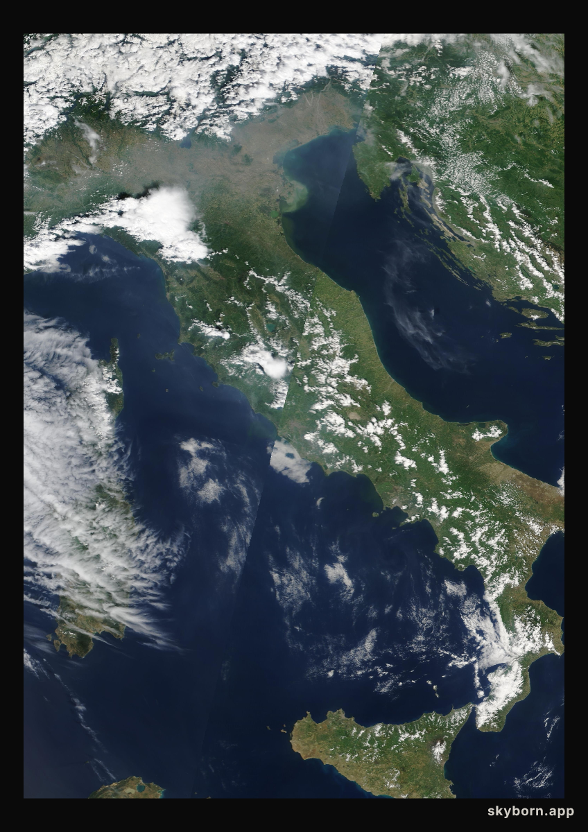 The Earth on 4 May 2000 · Italy and the Adriatic