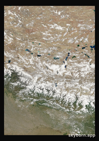 The Earth on 9 May 2000 · Himalaya and Tibet