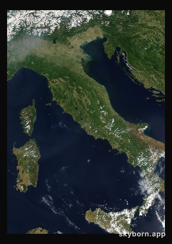 The Earth on 16 May 2000 · Italy and the Adriatic