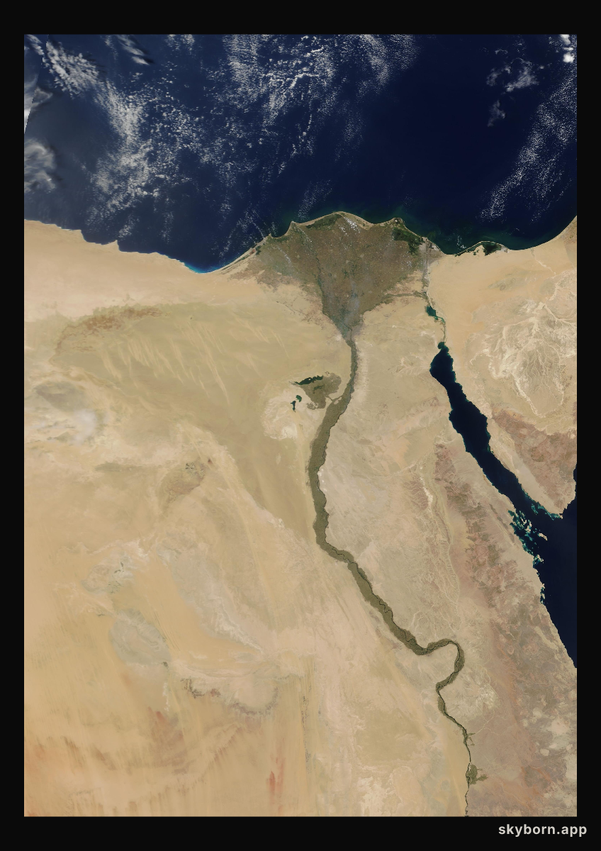 The Earth on 23 May 2000 · Nile Delta and Sinai
