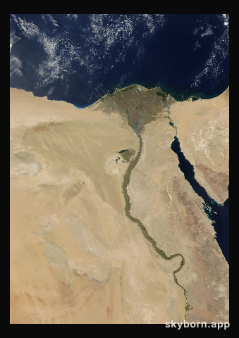 The Earth on 23 May 2000 · Nile Delta and Sinai
