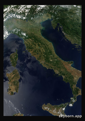 The Earth on 2 June 2000 · Italy and the Adriatic