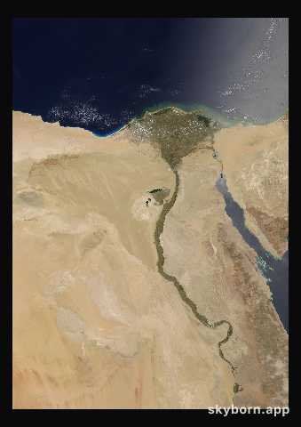 The Earth on 4 June 2000 · Nile Delta and Sinai